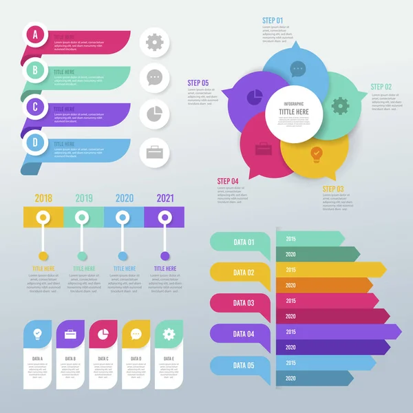 Digitaal Business Infographic Vector Ontwerp — Stockvector