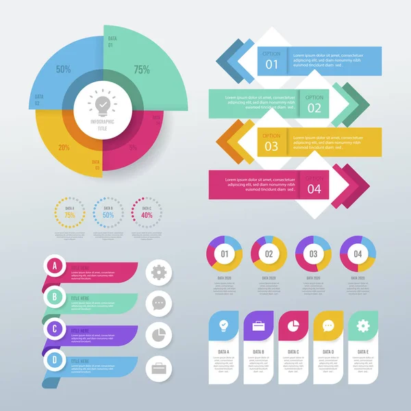 Digital Business Infographic Vector Design — 스톡 벡터