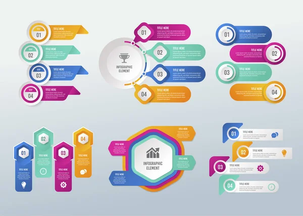 Cyfrowa Infografika Biznesowa — Wektor stockowy