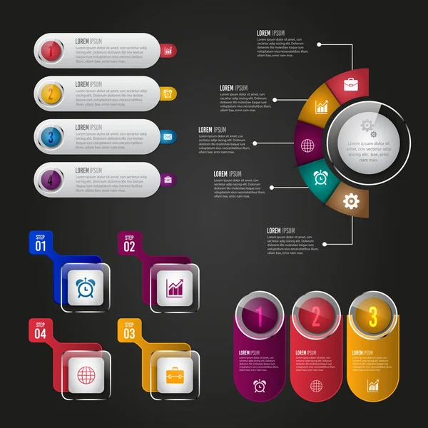 Digitaal Business Infographic Vector Ontwerp — Stockvector