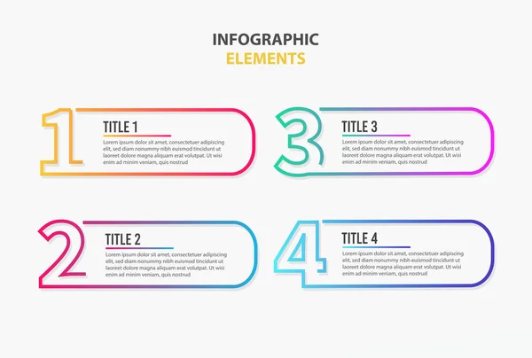 Weiße Zahlen Infografik Vektor Set — Stockvektor