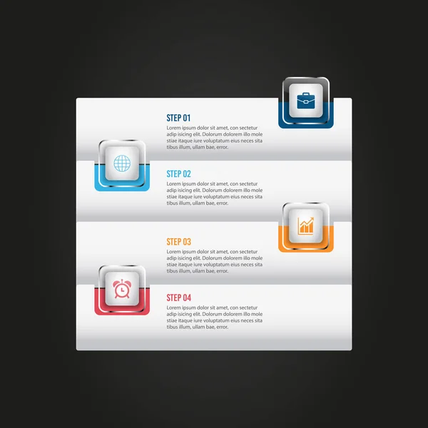 Diseño Vectores Infografía Empresarial Digital — Vector de stock