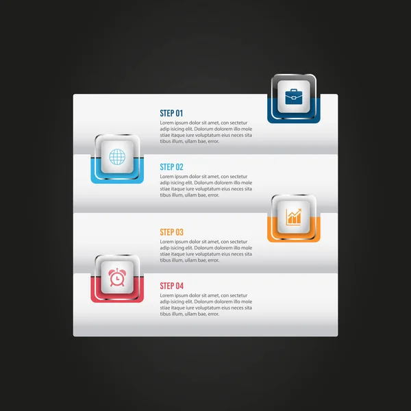 Infográfico Negócios Digitais Design Vetorial — Vetor de Stock