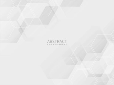 Altıgen beyaz geometrik soyut arkaplan