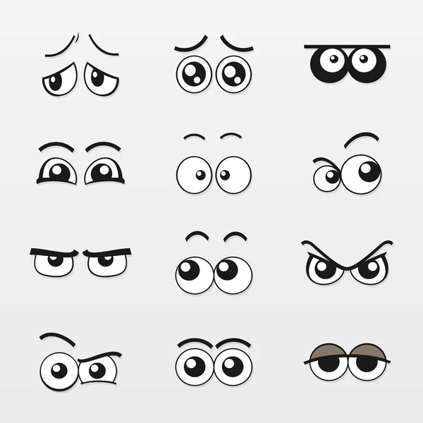 Різноманітність Набору Очей Обличчя — стоковий вектор