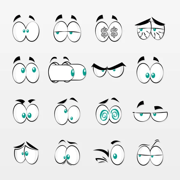 Variedad Ojos Faciales Establecidos — Archivo Imágenes Vectoriales