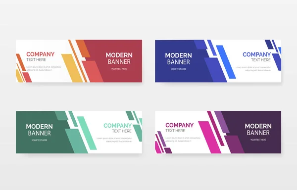 Variety Corporate Banner Set — Stock Vector
