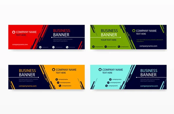 Variety Corporate Banner Set — Stock Vector