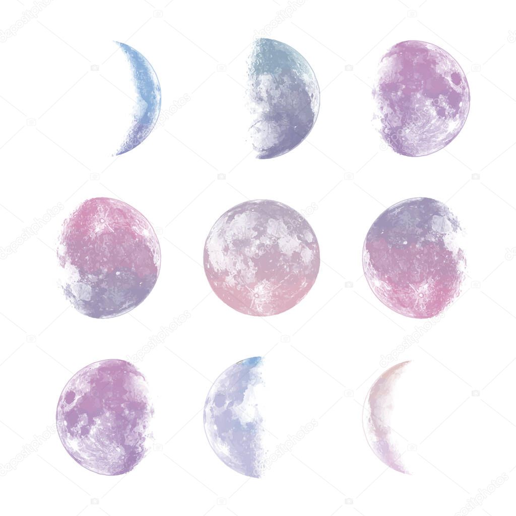 All of Moon phases set