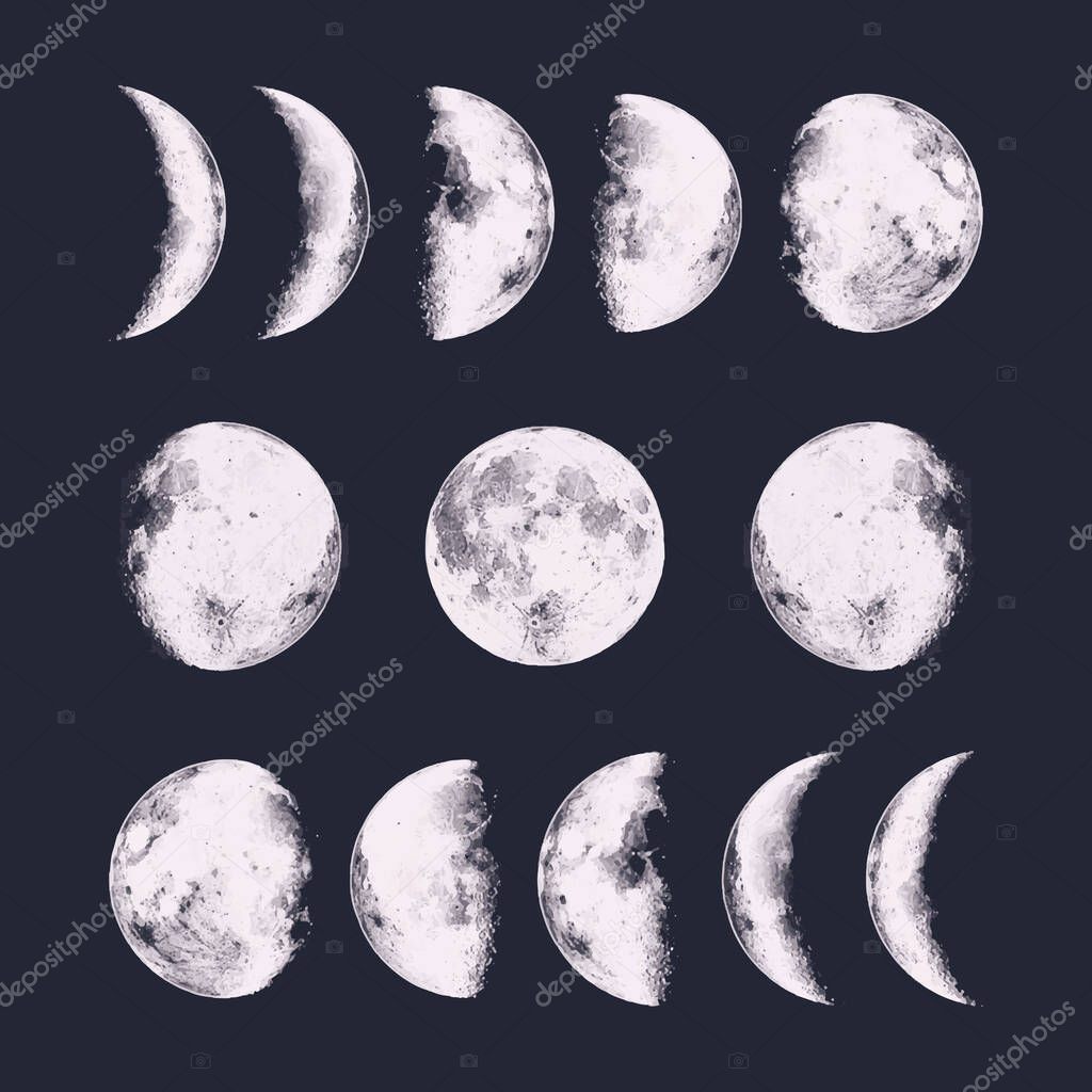 All of Moon phases set