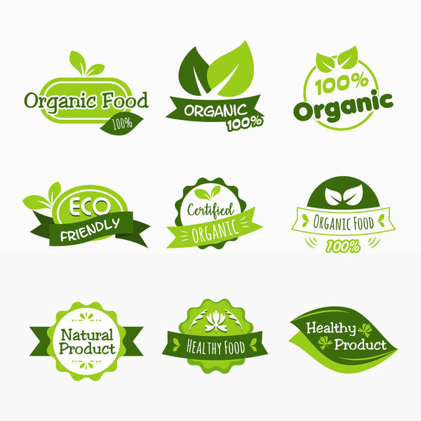 Variety of environmental sticker set