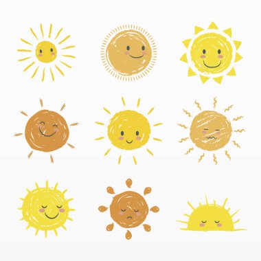 Çeşitli şirin güneş batımları