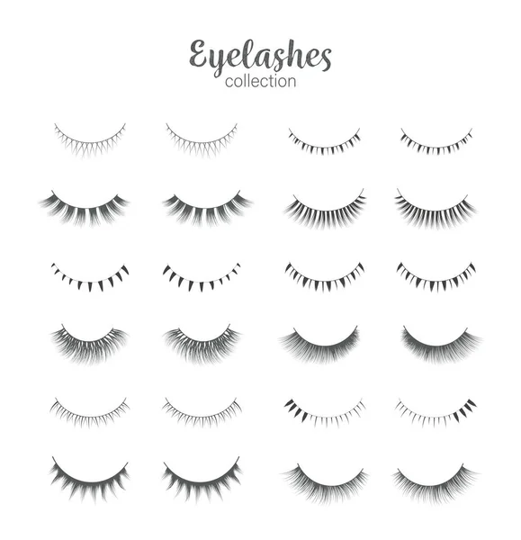 Variety Cute Eyelashes Set — Stock Vector