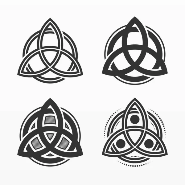 Vielfalt Des Keltischen Triquetra Sets — Stockvektor