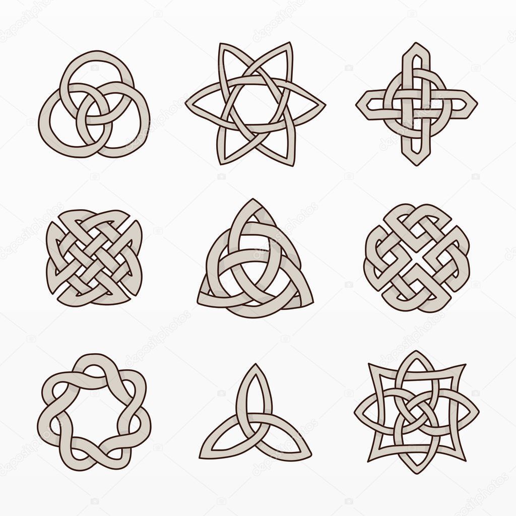 Variety of celtic symbols set