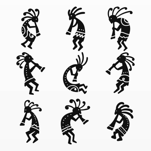 Variety of aztec elements set