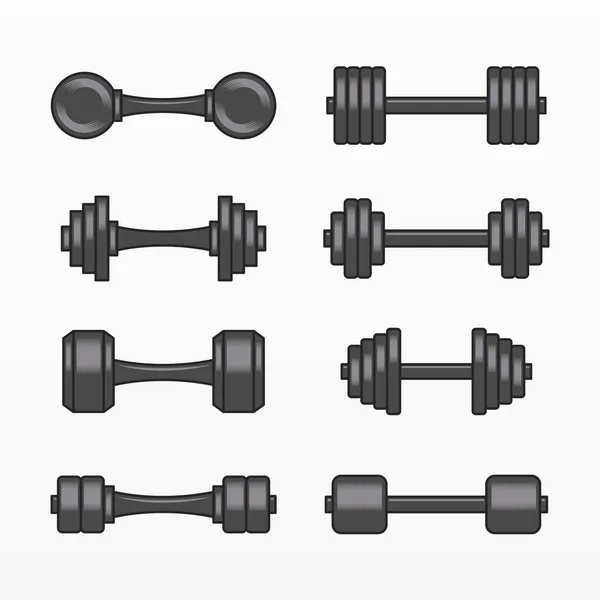 Variedad Elementos Fitness Conjunto — Vector de stock