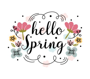 Güzel ve şirin bahar amblemi