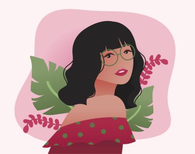 Güzel ve modaya uygun kız çizimi