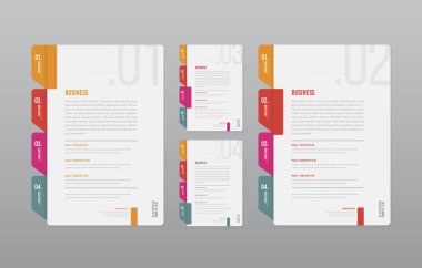 Beyaz indeks belge şablon tasarımı