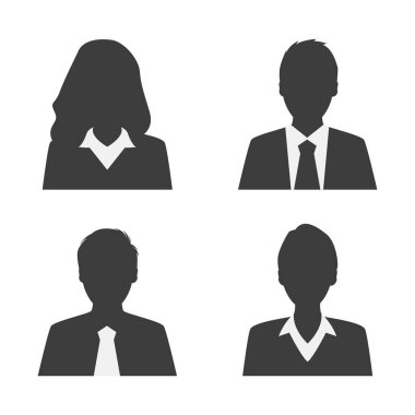 İnsanların çeşitli avatar simgeleri