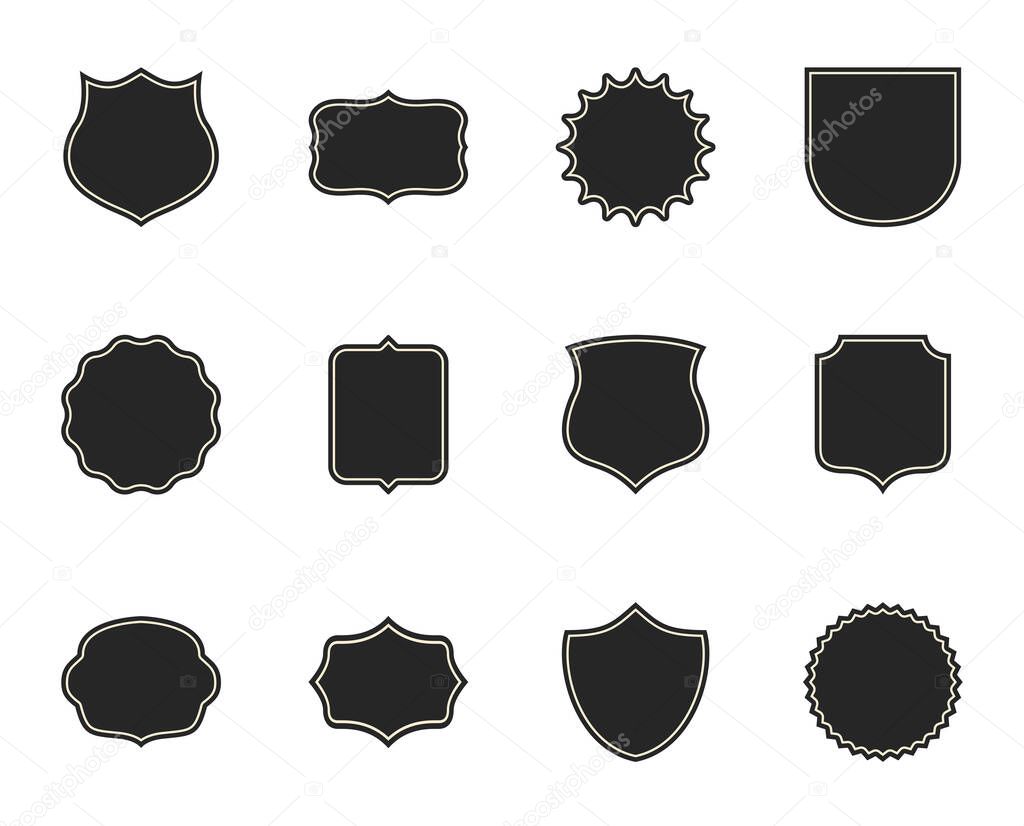 Variety of labels and emblems