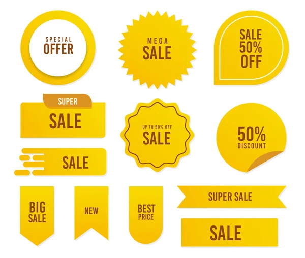 Variety Sales Tag Set — Stock Vector