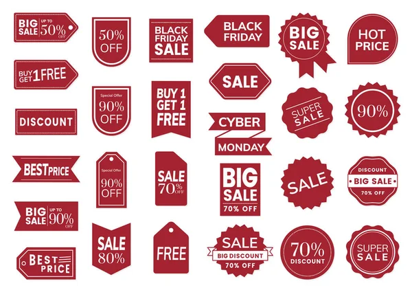 Price Sales Tag Vector Set — Stock Vector