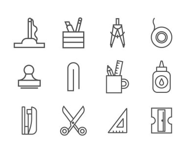 Ofis ve okul malzemeleri hazır.