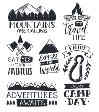 Ayarlanmış macera çıkartmalarının çeşitliliği