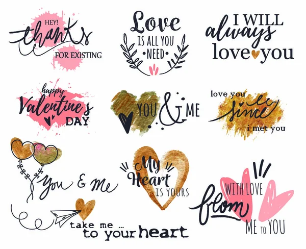 Variety Love Sticker Design — Stock Vector