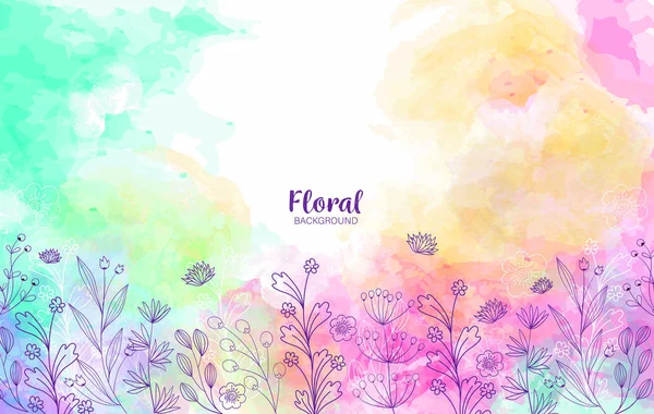 Diseño Fondo Floral Colorido — Vector de stock