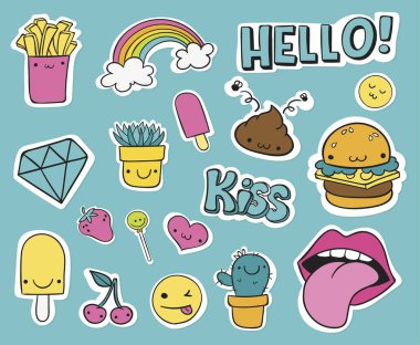 Pop sanat çıkartmalarının çeşitliliği