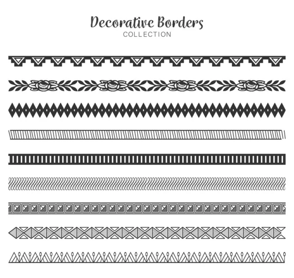 Різноманітність Декоративних Кордонів — стоковий вектор