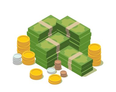 Nakit ve Para vektör illüstrasyonu