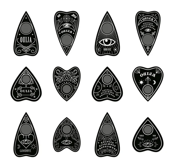 Black Esoteric Board Design Set — Stock Vector