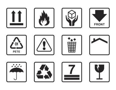 Kargo ve Nakliye etiketi seti