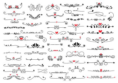Variety of decorative borders set clipart