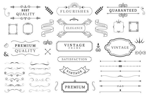 Olika Söta Dekoration Element — Stock vektor