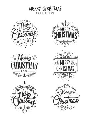 Mutlu noel amblemlerinin çeşitliliği