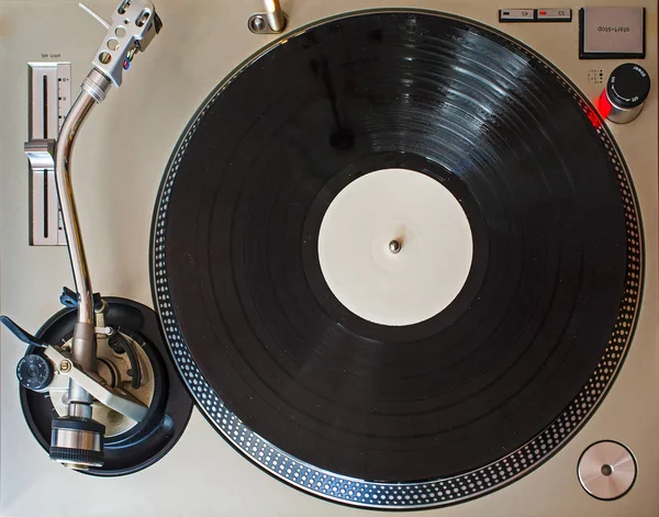 Vue de dessus d'une table tournante vintage — Photo