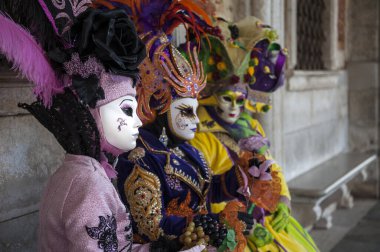 VENICE, ITALY - Febrary 19 2020: The masks of the Venice carnival 2020