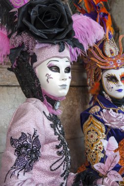 VENICE, ITALY - Febrary 19 2020: The masks of the Venice carnival 2020