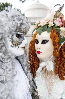 VENICE, ITALY - Febrary 19 2020: The masks of the Venice carnival 2020