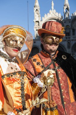 VENICE, ITALY - Febrary 20 2020: The masks of the Venice carnival 2020