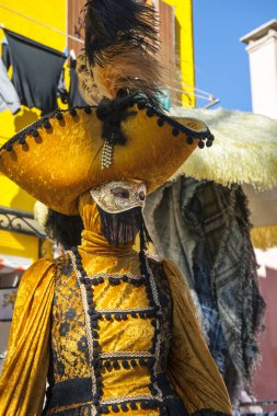 VENICE, ITALY - Febrary 20 2020: The masks of the Venice carnival 2020