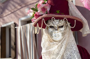VENICE, ITALY - Febrary 20 2020: The masks of the Venice carnival 2020