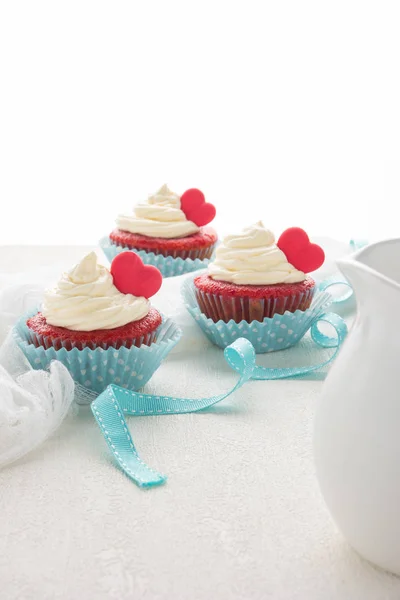 Cupcake al cuore per San Valentino — Foto Stock