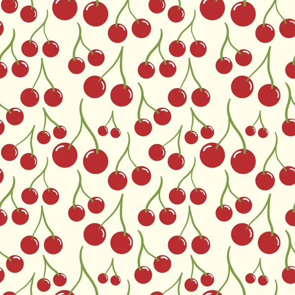 Cherry seamless pattern — Stock Vector