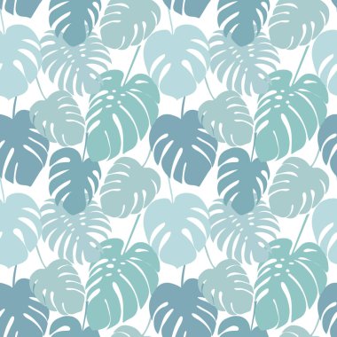 Tropik canavar yapraklarıyla kusursuz desen..